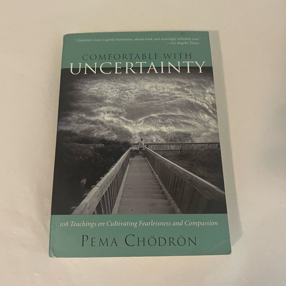 5/$25  Comfortable with Uncertainty softback book Pema Chodron